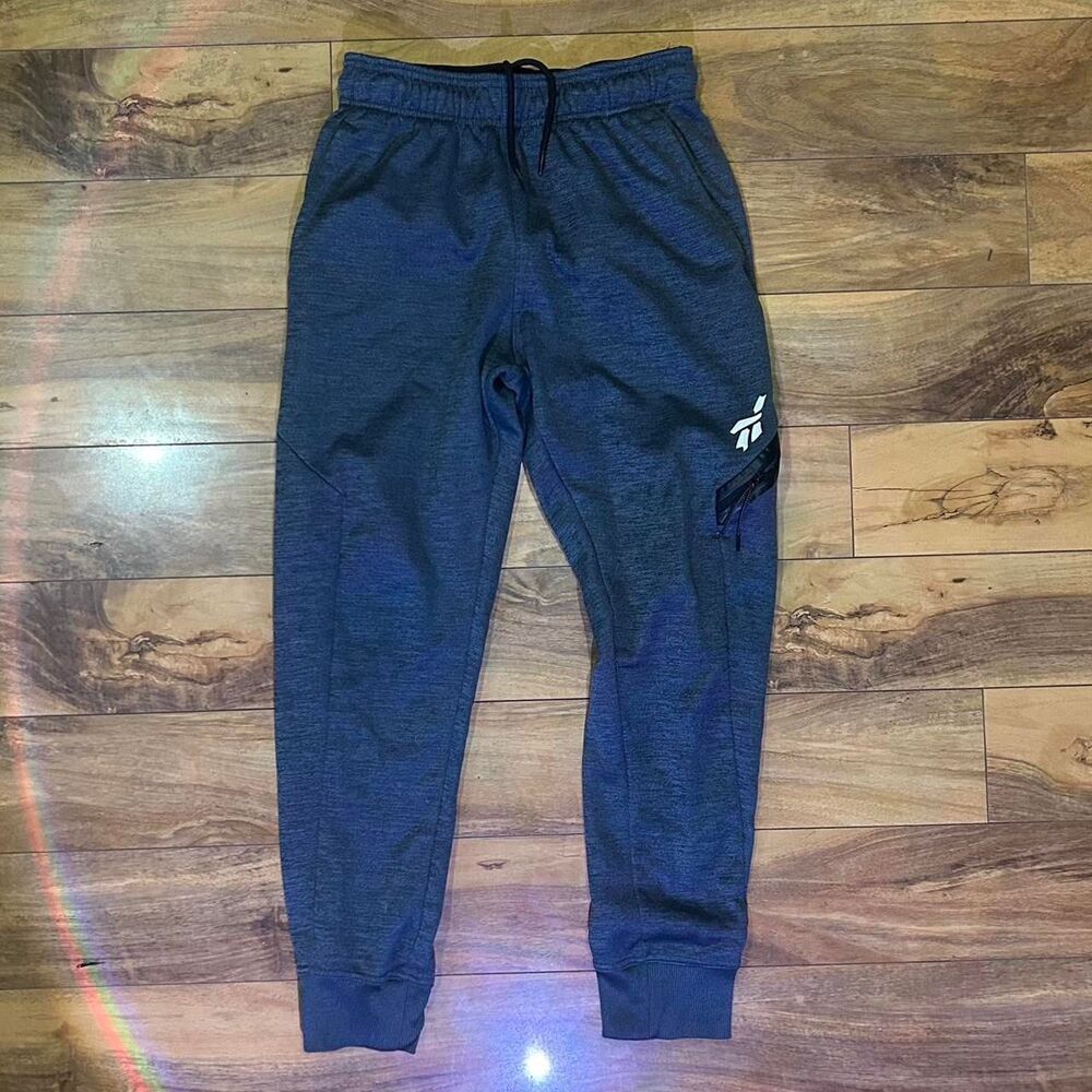 Reebok Men's Grey and Navy Joggers-tracksuits